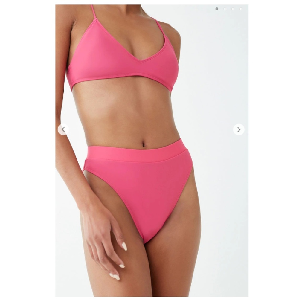 High-Waist V-Neck Bikini Set